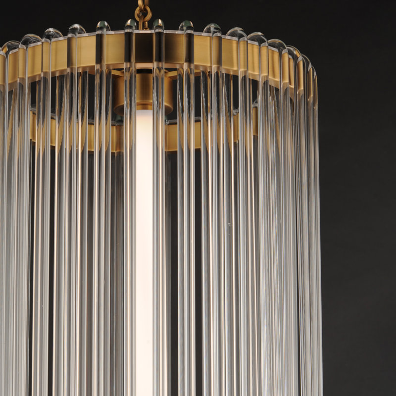 Jolie-Entry Foyer Pendant, Natural Aged Brass