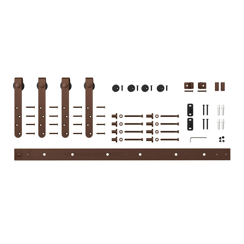 Oil Rubbed Bronze Mini Sliding Barn Door Hardware Kit