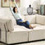Canapé modulaire en forme de U à 6 places avec velours côtelé beige pour sièges décontractés-121096804