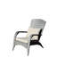 Chaise d'extérieur rembourrée grise, large pour plus de confort, chaise de patio ergonomique avec coussins,-358695048