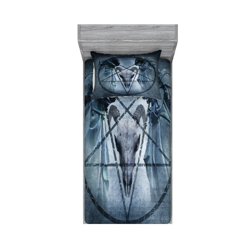 Ensemble de draps en dentelle, Taie d'oreiller pour lit simple TG, Bleu et noir