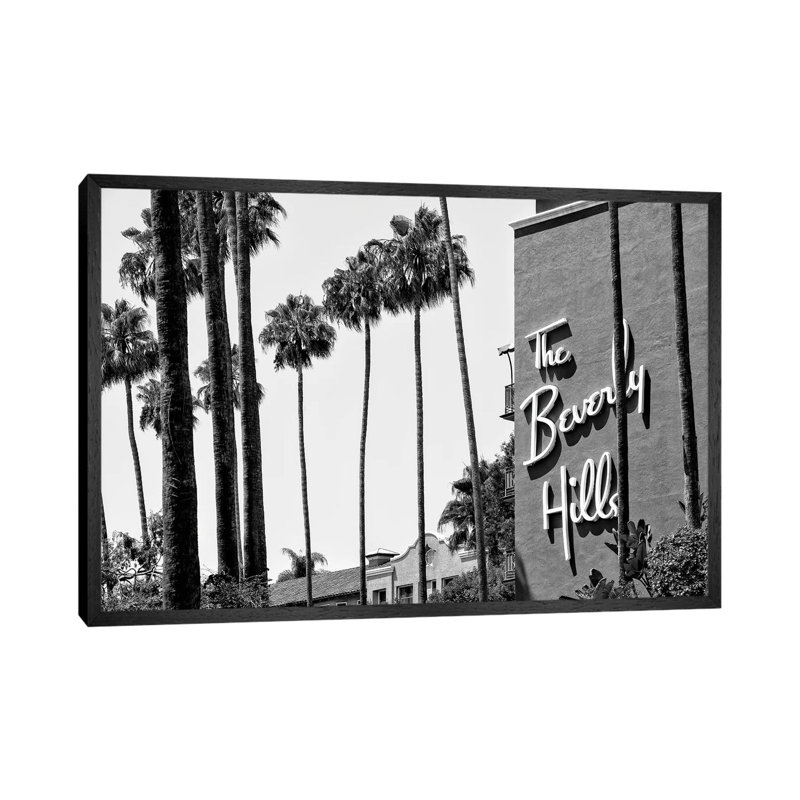 Black California Series - The Beverly Hills Hotel by Philippe Hugonnard - Print on Canvas, 66.04cm H x 101.6cm W x 3.81cm D