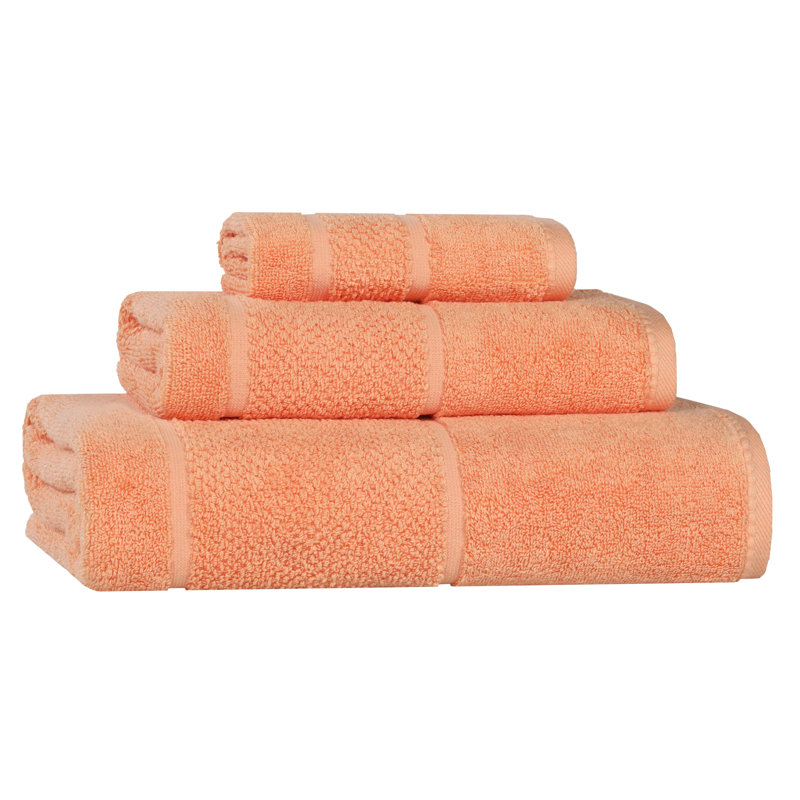 Mile Smart Twist Viscose Cotton Blend Medium Weight Solid Thick Border Towel Set, White