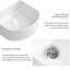 Lavabos rectangulaires pour salle de bain Petits lavabos modernes pour salle de bain au-dessus du comptoir Lavabo vasque en céramique Lavabo vasque blanc brillant