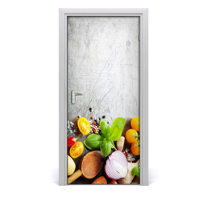 Vegetables Door Decal, 205cm H x 95cm W