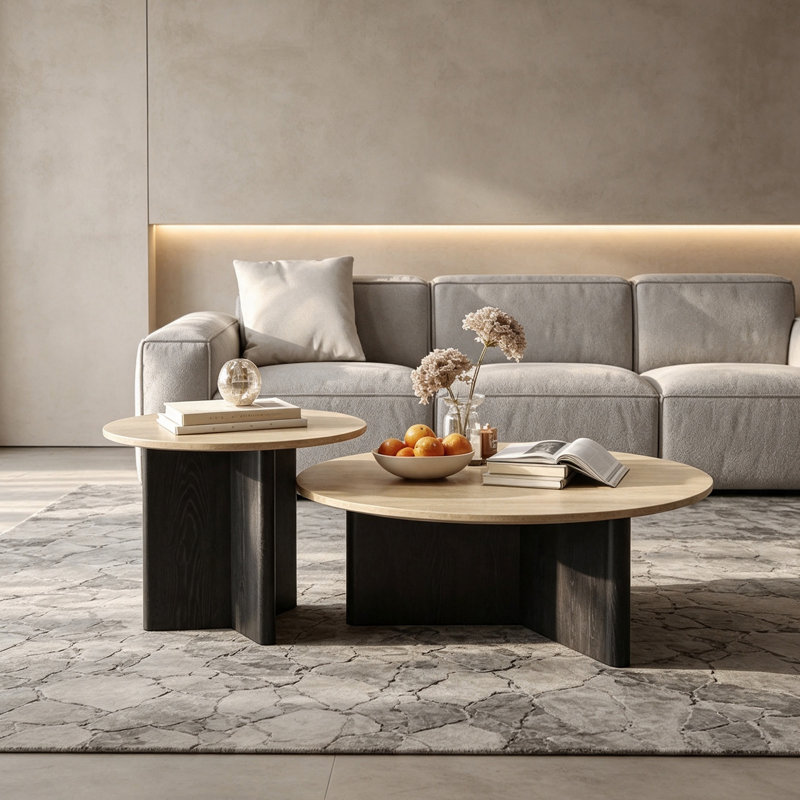 Engelhardt, H 14,96 po x l 27,55 po x P 27,55 po, Beige / Black