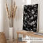 Floral noir et blanc, fleur de Draeam IV, reproduction d'art moderne sans cadre-667473344