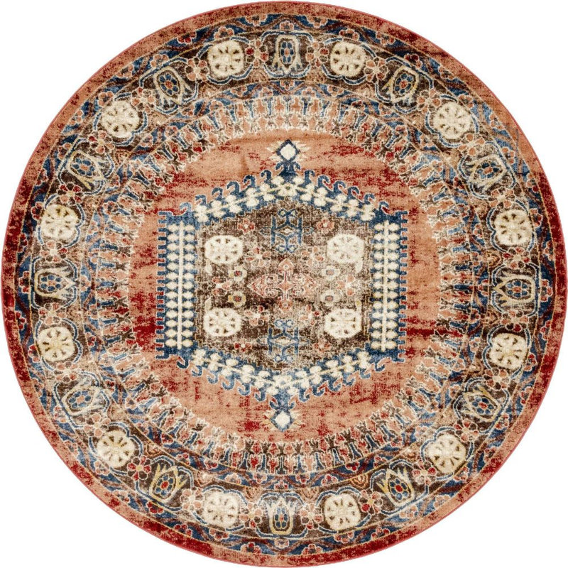 Ulla Oriental Indoor Rug, Round 7'
