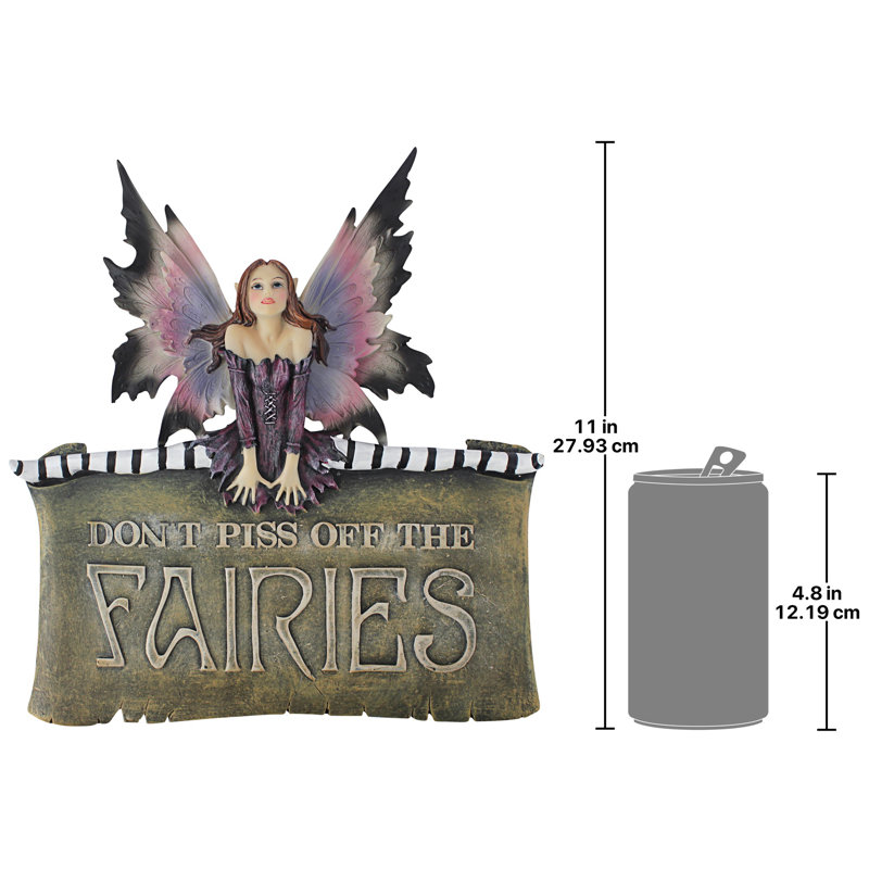 Don't Mess With Fairies Wall Plaque
