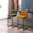 Marlow Low Back Tufted Velvet Upholstered Counter/Bar Stool with Steel Sled Frame-89351469-89351470