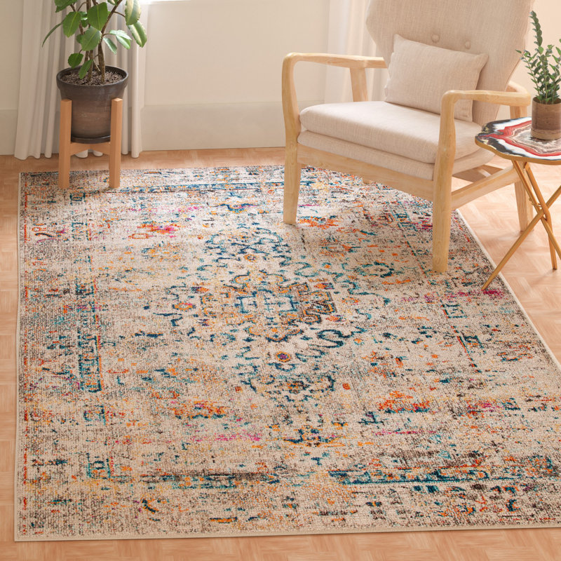 Felty Oriental Black/Gold Area Rug, Rectangle 5'3" x 7'6"