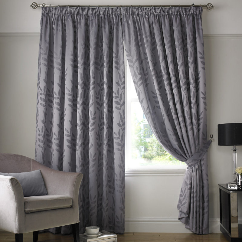 Semi Sheer Curtain, 228 cm W x 274 cm D, Silver