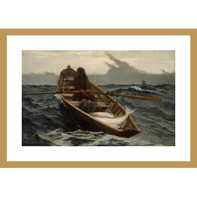 «The Fog Avertissement» par Winslow Homer - impression giclée encadrée