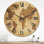 Horloge murale en bois ancienne carte du monde V