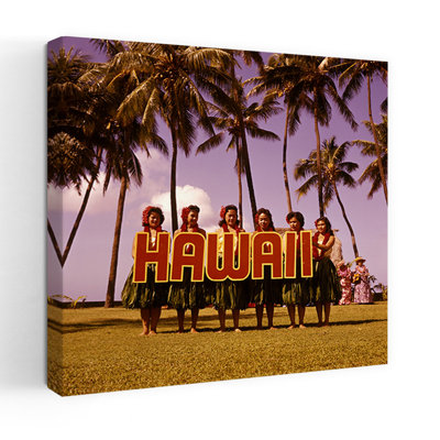 «Kodak Hula 1960», spectacle de lettres, sort, danseurs de Hula à Hawaï, regardant une caméra, jupes, touriste, attirance, Honolulu, Hawaï, États-Unis, classique, rétro, rétro, ...