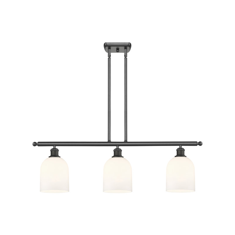 Odaniel 3 - Light Kitchen Island Pendant, Gloss White, Oil Rubbed Bronze
