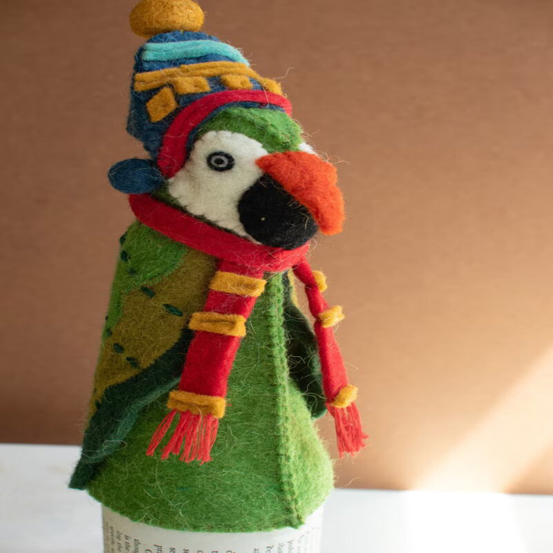  Ensemble de 2 décorations de Noël en feutre pour perroquet
