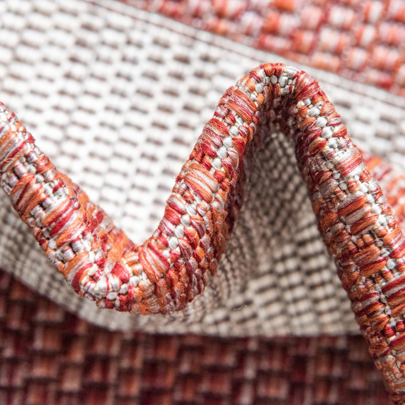 Simkins Striped Indoor / Outdoor Rug, Round 4'1"