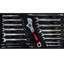 Boîte à outils 20 po avec 3 tiroirs, métal - pour garage, maison, établi, finition thermolaquée noire et orange 3-1305174669