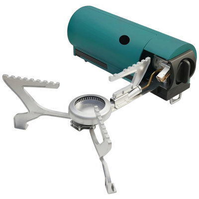 Outsunny 2670W Foldable Camping Stove Piezo Ignition Safety Shut-Off Green
