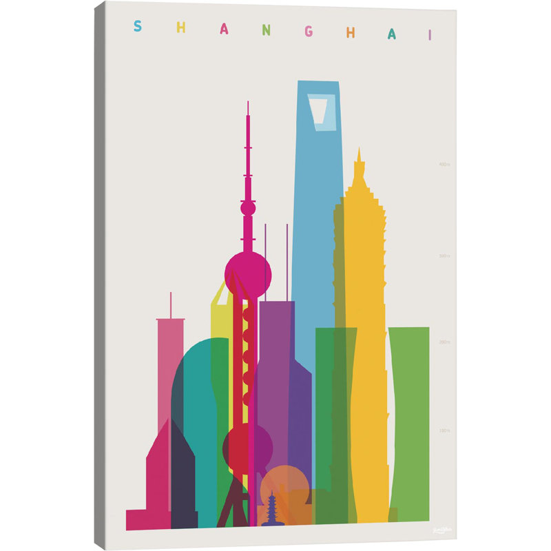 "Shanghai" par Yoni Alter, impression sur toile tendue, H 18 po x l 12 po x P 1,5 po
