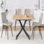 La table élévatrice multifonctionnelle moderne et minimaliste avec un plateau de table MFC de 0,8 pouce et des pieds en métal noir peut être utilisée comme coiffeuse, table basse, table de salle à manger et bureau.  LT-10055