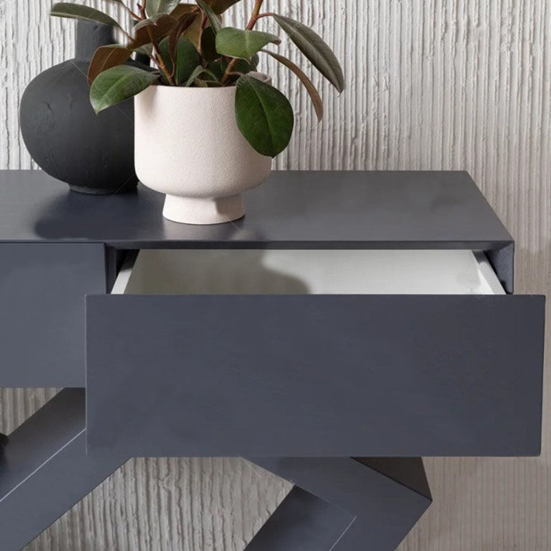 Console moderne de style nordique, H 33,5 po x l 55,1 po x P 15,7 po, Ardoise bleue foncée