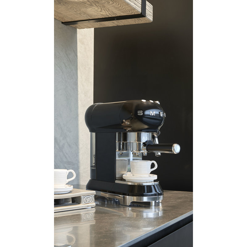 SMEG 50's Retro Style Aesthetic Espresso Coffee Machine, Pastel Blue