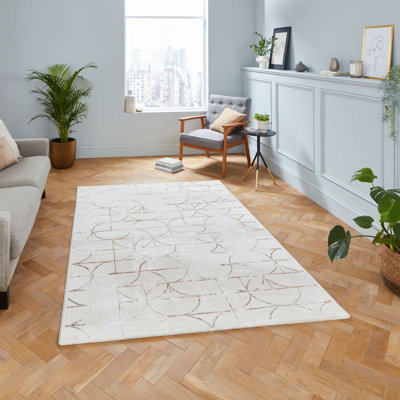 Creation area rug Machine Woven Rectangle Beige