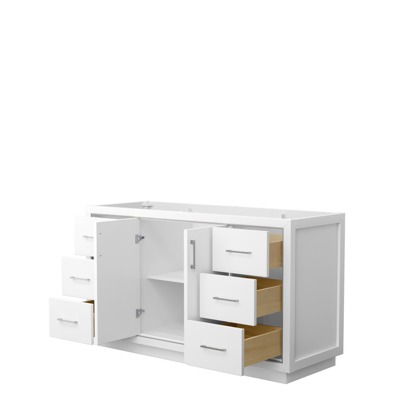 Base de meuble-lavabo simple 41,25 po Icon et miroir seulement, Blanc