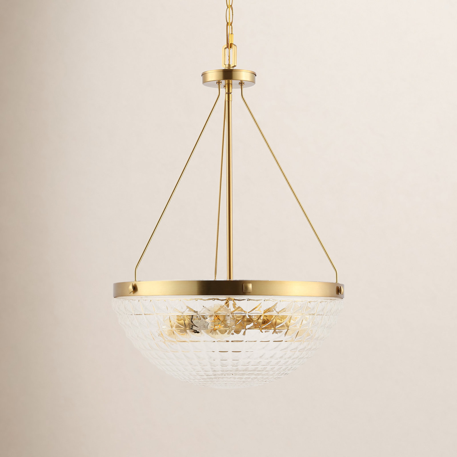 Neroli 3 Light Glass Iron Dimmable Pendant