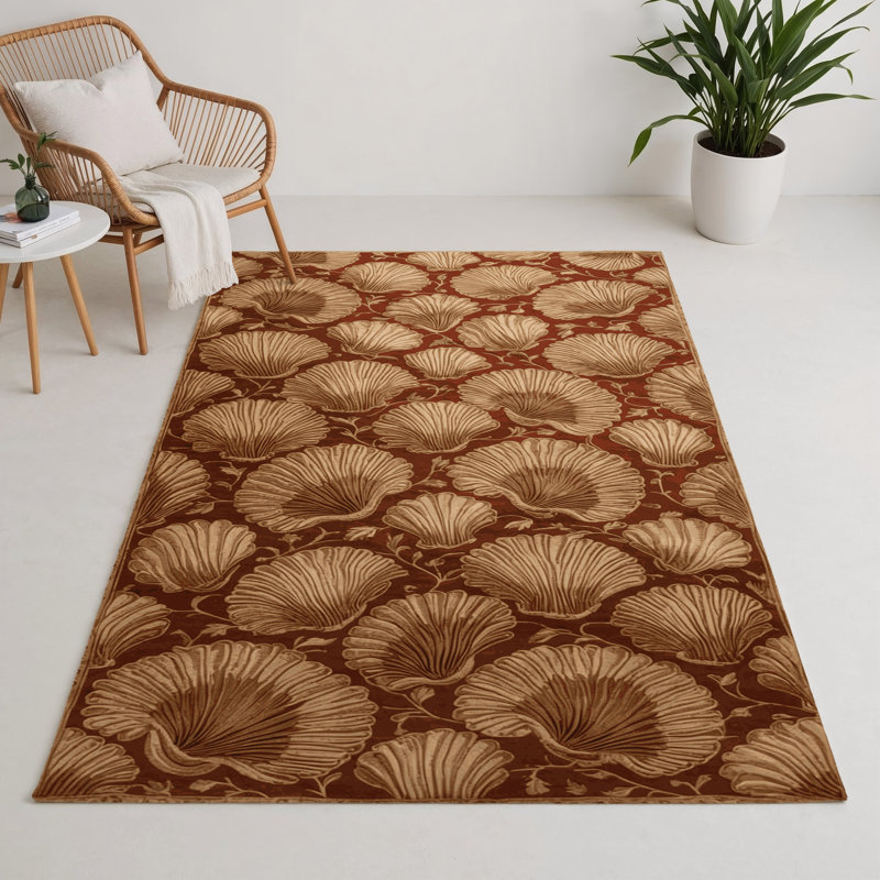 Tapis d'intérieur et d'extérieur brun français, Rectangle 9 pi x 12 pi