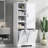 Bathroom Storage Cabinet with Doors and Tilt-Out Laundry Hamper-483995918