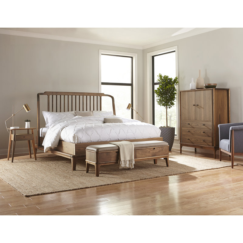 Walnut Grove Genuine Leather Bench