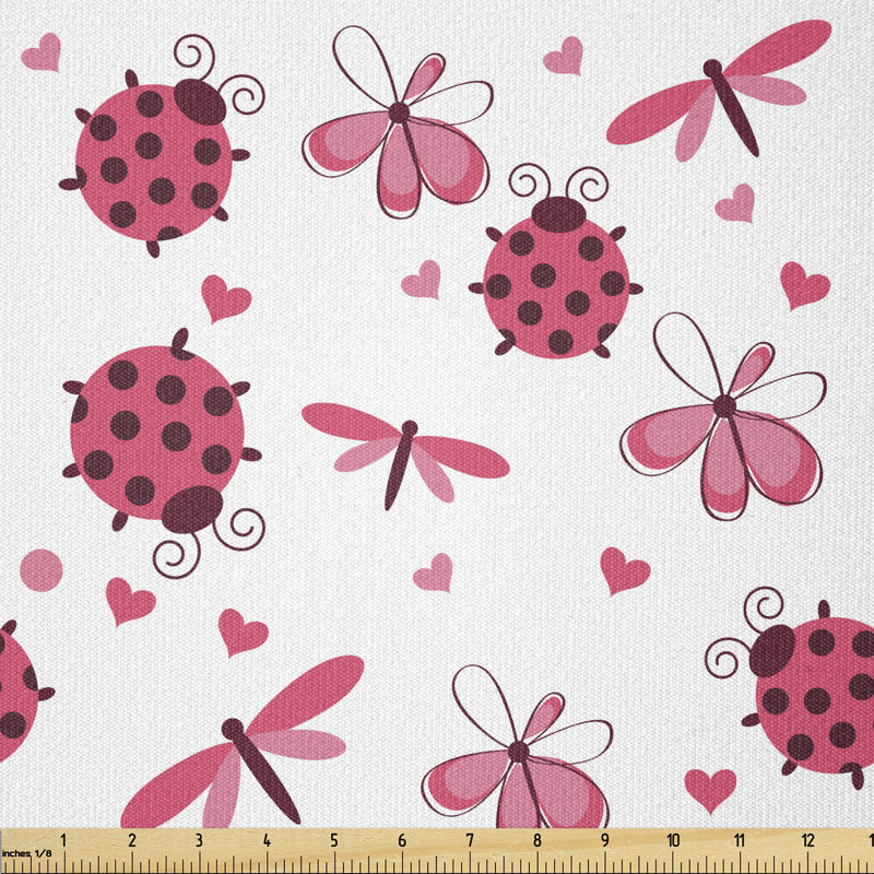 Deaundra Ladybugs with Dragonflies Multi-Purpose Fabric