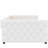 Full XL Upholstered Daybed with Trundle & LED Light, White