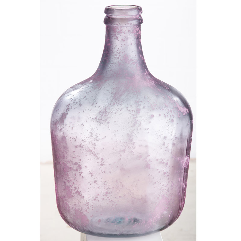 Glass Decorative Bottle, 42cm H x 27cm W x 27cm D, Purple