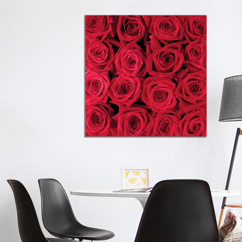 Red Rose Creation by Creatief Met Bloemen - Wrapped Canvas Print, 93.98 cm H x 93.98 cm W x 1.91 cm D