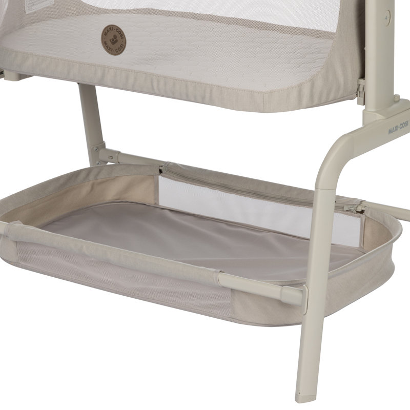 Iora Bedside Crib with Mattress, Beige