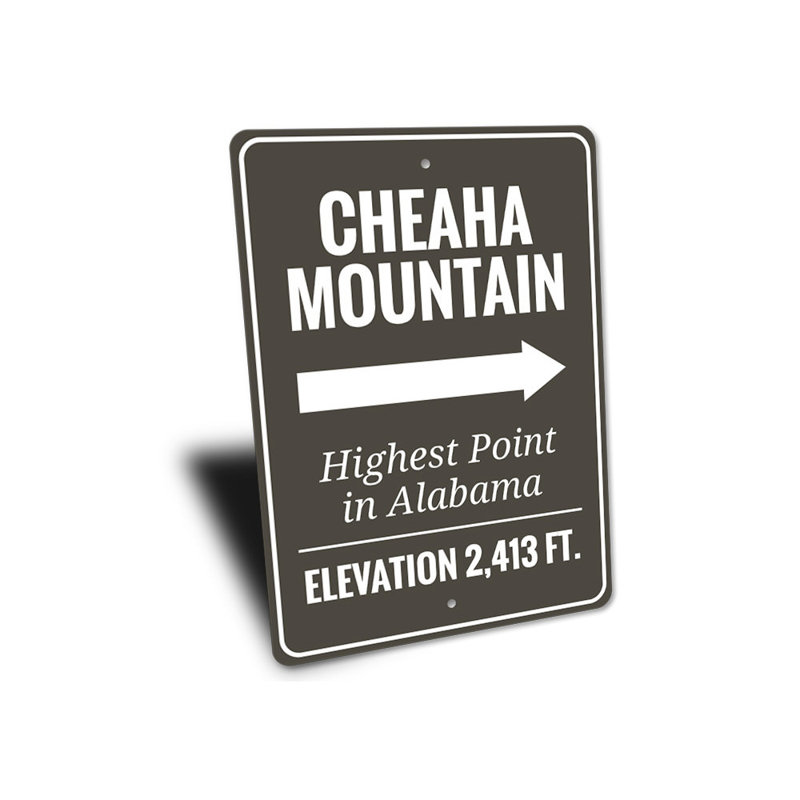 Panneau en aluminium Cheaha Mountain, H 18 po x l 12 po x P 0,06 po