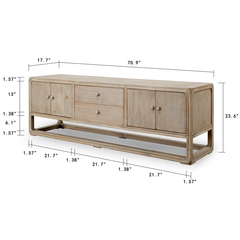 Whitchurch 71'' W Solid Wood Sideboard
