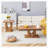 Modern Minimalist Wood-Tone MDF Coffee Table Set (Square + Rectangular)Wood colour