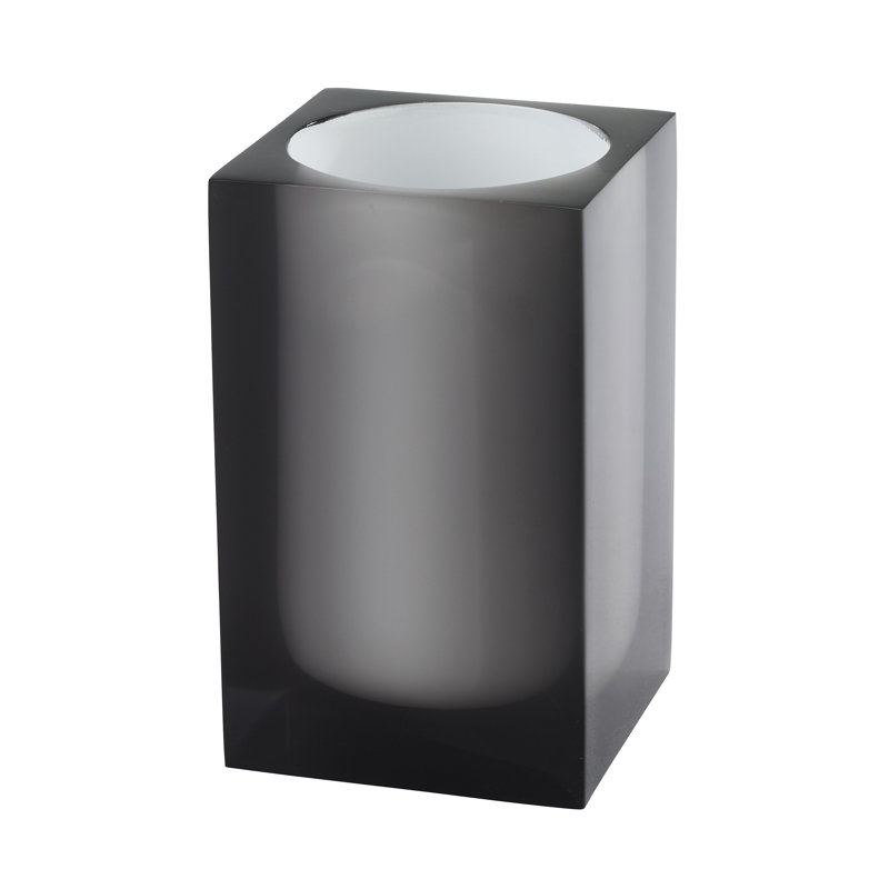 Smoke and White Resin Modern Tumbler