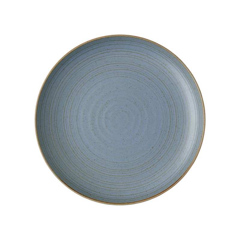 Nature Stoneware Dinner Plate, Water Blue