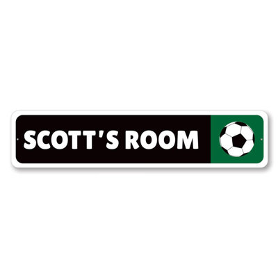 Soccer Player Aluminum Sign