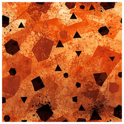 Édredon orange à formes géométriques
