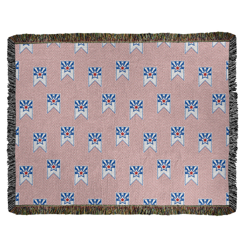 Hand Woven Throw Blanket, 80" W x 60" L