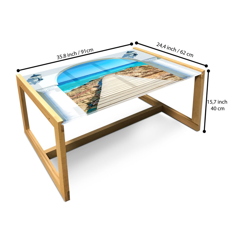 Irakli Sled Coffee Table, 90cm H x 62cm W x 40cm D