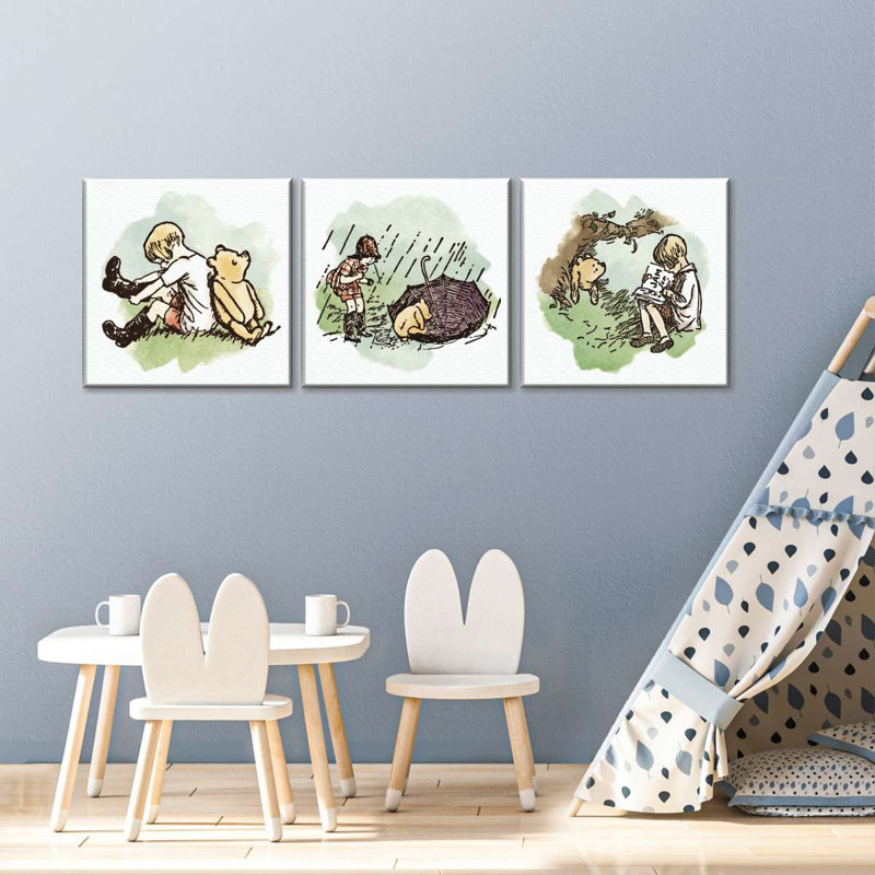 «Winnie l'ourson et Christopher Robin», reproduction sur toile, H 8 po x l 26 po x P 1 po