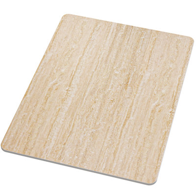 Rectangular Travertine Yellow Sintered Stone Table Top Replacement Tabletop for Coffee/Dining Table